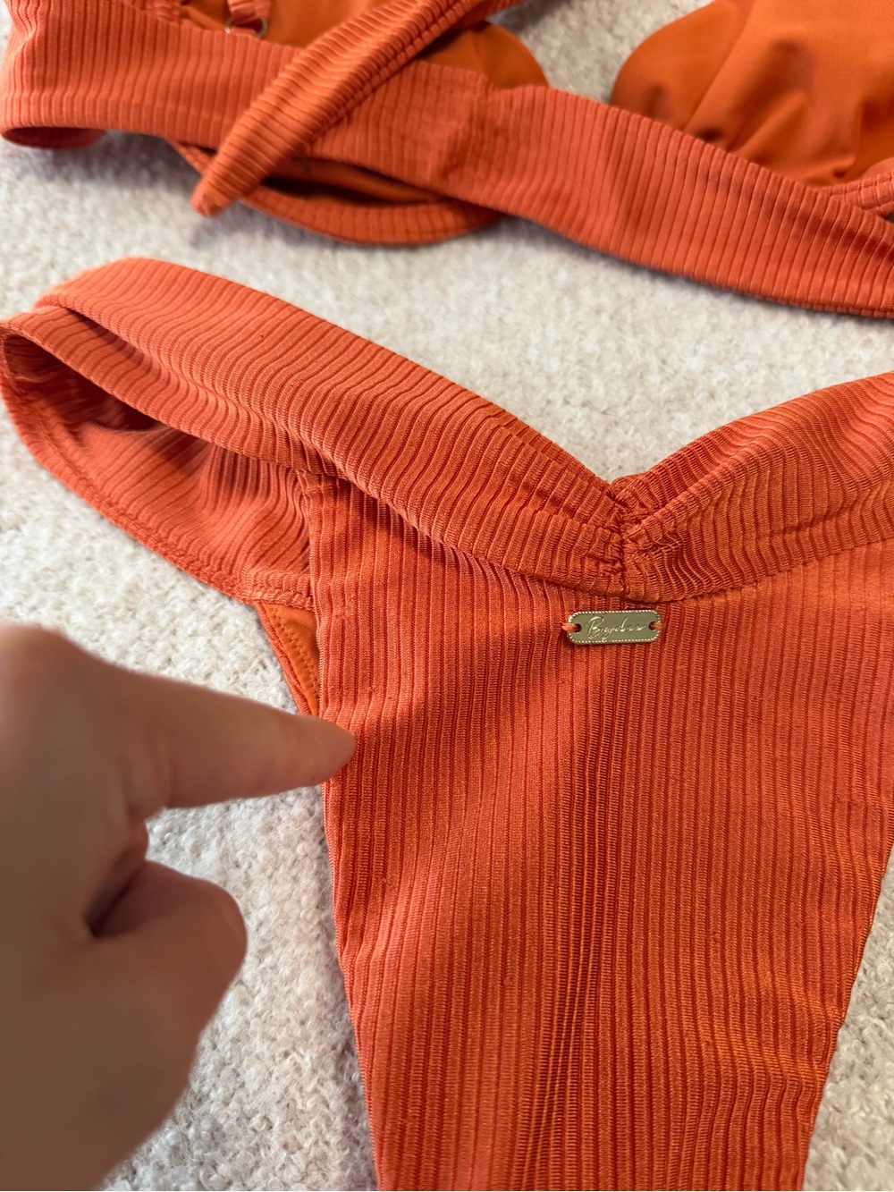 Bydee Rust Ribbed Underwire Bikini Set - Picture 15 of 15